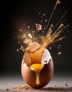 Egg exploding. Royalty Free Stock Photo