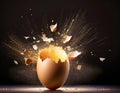 Egg exploding. Royalty Free Stock Photo