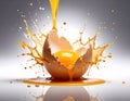 Egg exploding. Royalty Free Stock Photo