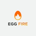 egg fire logo or egg icon Royalty Free Stock Photo
