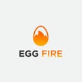 egg fire logo or egg icon Royalty Free Stock Photo