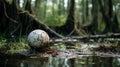 Egg Floating In Swamp Documentary Photography With Vancouver School Influence