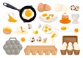 Egg Food Icon Set Royalty Free Stock Photo