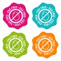 Egg free Badges on white Background