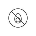 Egg free outline icon