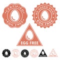 Egg Free Seals Icons Set