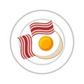 egg fried isolated icon