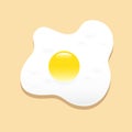 Egg fried - omelette meal breakfast icon vector illustration