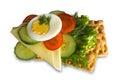 Egg and green vegetables sandwich