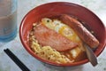 Egg ham noodle Royalty Free Stock Photo