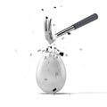Egg with hammer Royalty Free Stock Photo