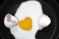 Egg heart-shape Royalty Free Stock Photo