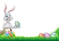 Egg Hunt Easter Bunny Rabbit Design Royalty Free Stock Photo