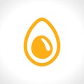Egg icon for baking on egg yolks. Flat vector icon.