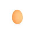 Egg icon, brown hen egg, eggsshell, isolated vector illustration on white background.