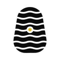 Egg icon solid grey orange colour easter symbol illustration