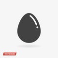 Egg Icon Vector, vector illustion flat design style.