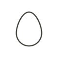 Egg icon vector. Line easter symbol.