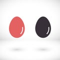 an egg icon vector. lorem ipsum Flat Design JPG Royalty Free Stock Photo