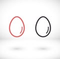 an egg icon vector. lorem ipsum Flat Design JPG Royalty Free Stock Photo