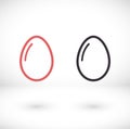 an egg icon vector. lorem ipsum Flat Design JPG Royalty Free Stock Photo
