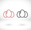 an egg icon vector. lorem ipsum Flat Design JPG Royalty Free Stock Photo