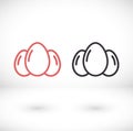 an egg icon vector. lorem ipsum Flat Design JPG Royalty Free Stock Photo