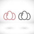 an egg icon vector. lorem ipsum Flat Design JPG Royalty Free Stock Photo