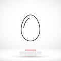 egg icon vector, solid illustration , lorem ipsum Flat design Royalty Free Stock Photo