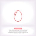 egg icon vector, solid illustration , lorem ipsum Flat design Royalty Free Stock Photo