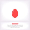 egg icon vector, solid illustration , lorem ipsum Flat design Royalty Free Stock Photo