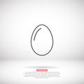 egg icon vector, solid illustration , lorem ipsum Flat design Royalty Free Stock Photo