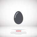 egg icon vector, solid illustration , lorem ipsum Flat design Royalty Free Stock Photo