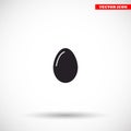 egg icon vector, solid illustration , lorem ipsum Flat design Royalty Free Stock Photo