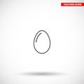 egg icon vector, solid illustration , lorem ipsum Flat design Royalty Free Stock Photo