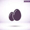 egg icon vector, solid illustration , lorem ipsum Flat design Royalty Free Stock Photo