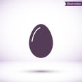 egg icon vector, solid illustration , lorem ipsum Flat design Royalty Free Stock Photo