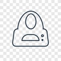 Egg incubator concept vector linear icon isolated on transparent Royalty Free Stock Photo