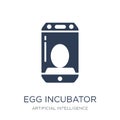 Egg incubator icon. Trendy flat vector Egg incubator icon on whi