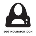 Egg incubator icon vector isolated on white background, logo con