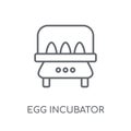 Egg incubator linear icon. Modern outline Egg incubator logo con