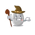 Egg kitchen time funny but sneaky witch cartoon character design