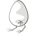 Egg with legs Royalty Free Stock Photo
