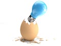 Egg light bulb Royalty Free Stock Photo
