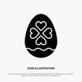 Egg, Love, Heart, Easter solid Glyph Icon vector