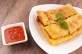 Egg murtabak or martabak Jawa vegetables stuffed pancake