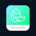 Egg, Nature, Easter Mobile App Button. Android and IOS Line Version Royalty Free Stock Photo