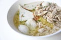 Egg noodle with fishball Royalty Free Stock Photo