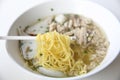 Egg noodle with fishball Royalty Free Stock Photo