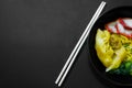 Egg noodle and wonton with red roast pork Royalty Free Stock Photo